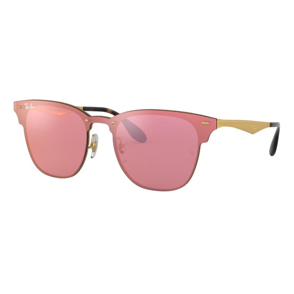 Ray-Ban Blaze Clubmaster RB 3576N 043/E4 47 - Altın Unisex Güneş Gözlüğü