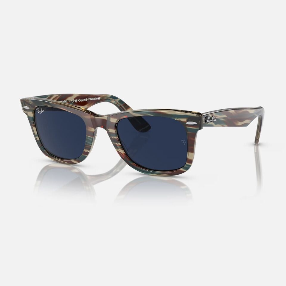 Ray-Ban Wayfarer RB 2140 1387GG 50 - Çizgili gri Unisex Güneş Gözlüğü